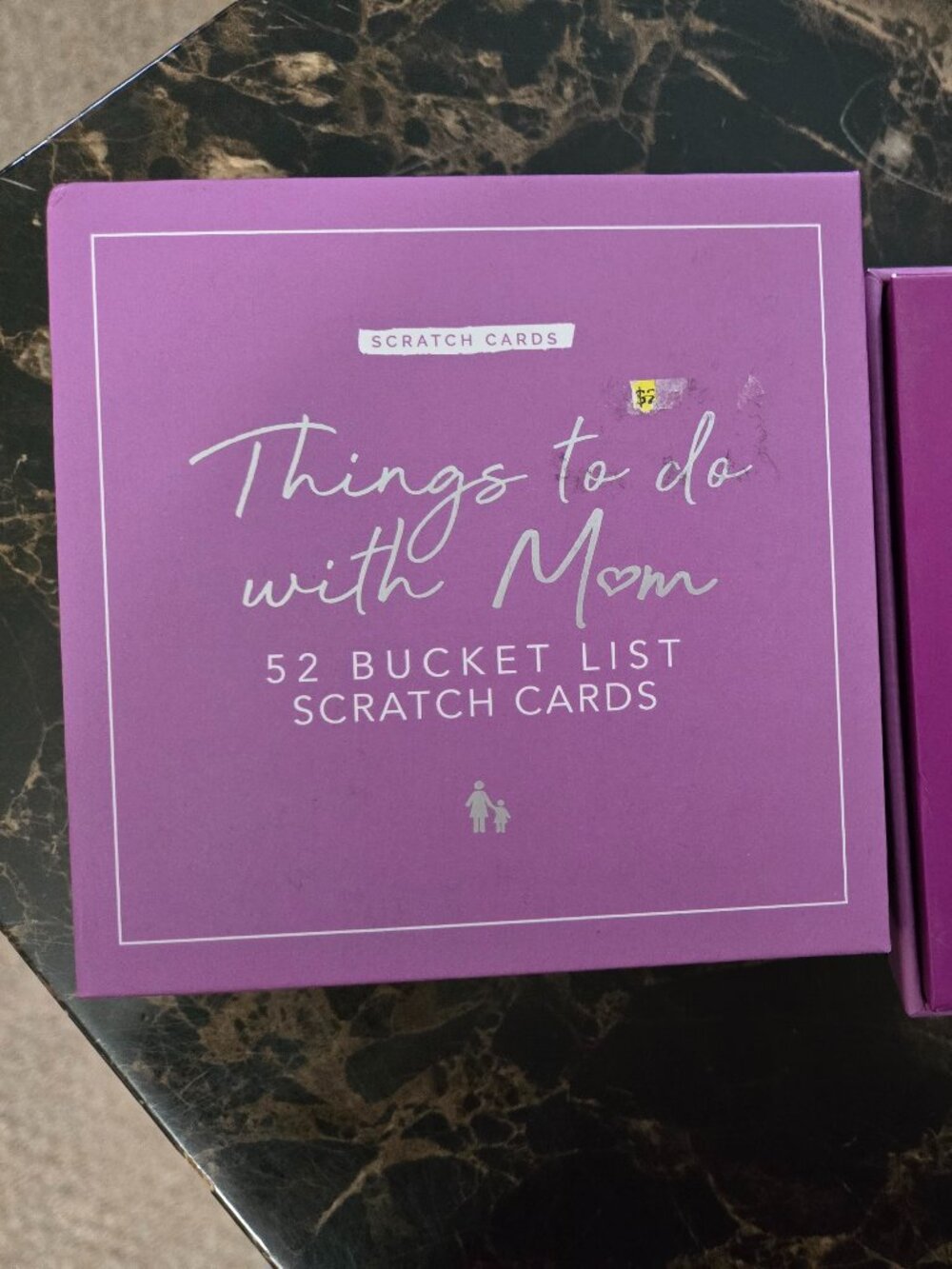 Things to Do with Mom" 52 Bucket List Scratch Cards set.
